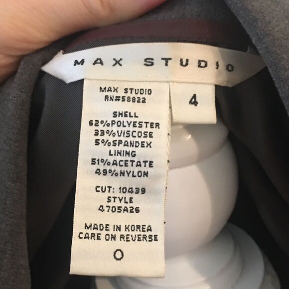 Max Studio Gray Button Blazer - Picture 8 of 8
